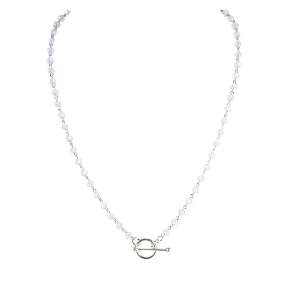 VIRGINS SAINTS & ANGELS VSA Delfina 6mm Rondelle White Opal & Silver